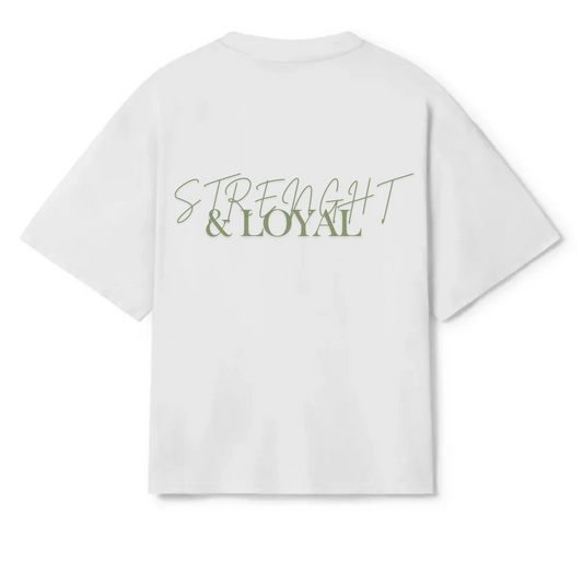 camiseta blanca loyal oversized